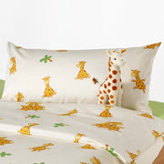 Cotonea Satin-Kissenbezug Giraffe, 40 x 60 cm