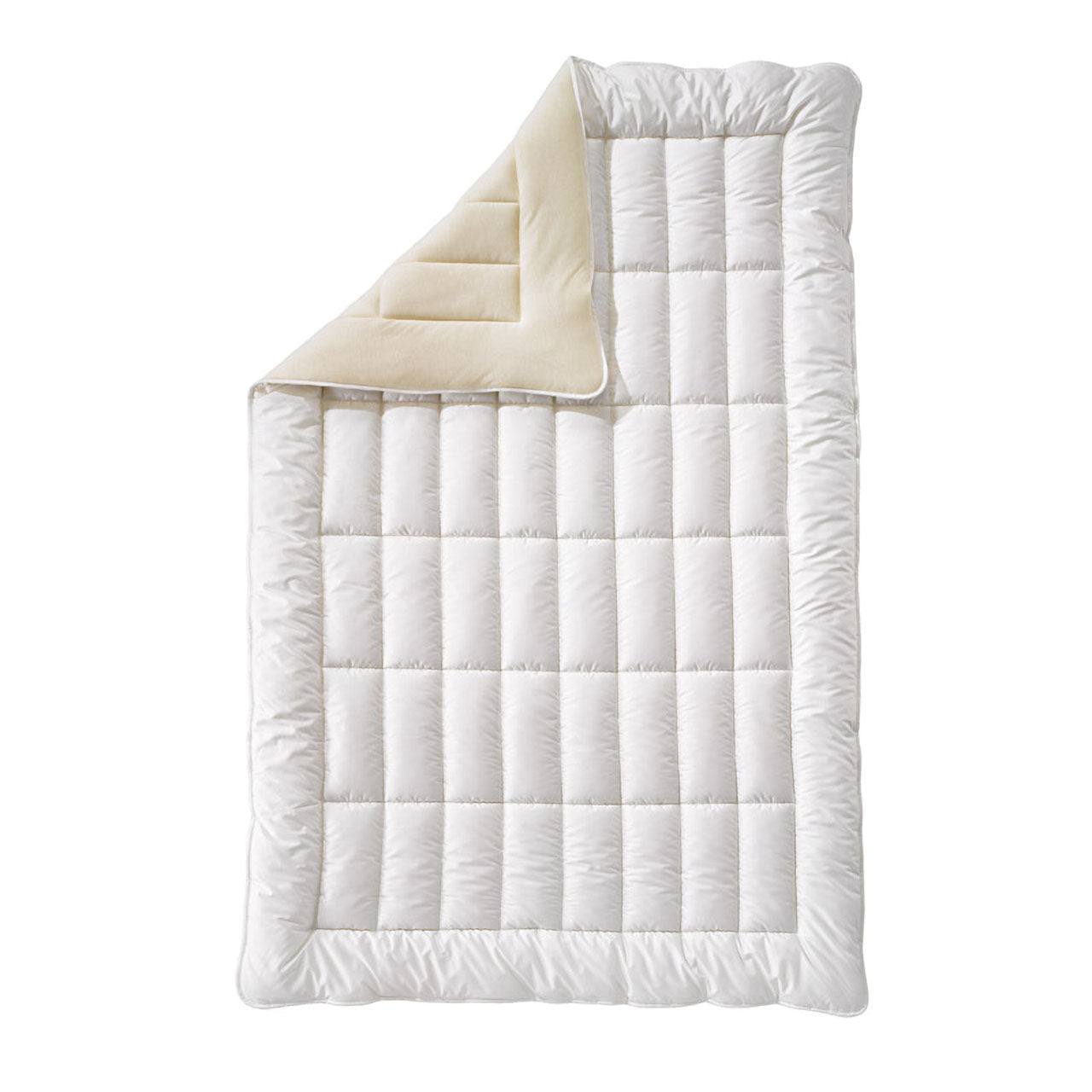 Billerbeck COSIDORM® Nature Duo Herbst/Winter-Bettdecke mit Schafschurwolle-Füllung