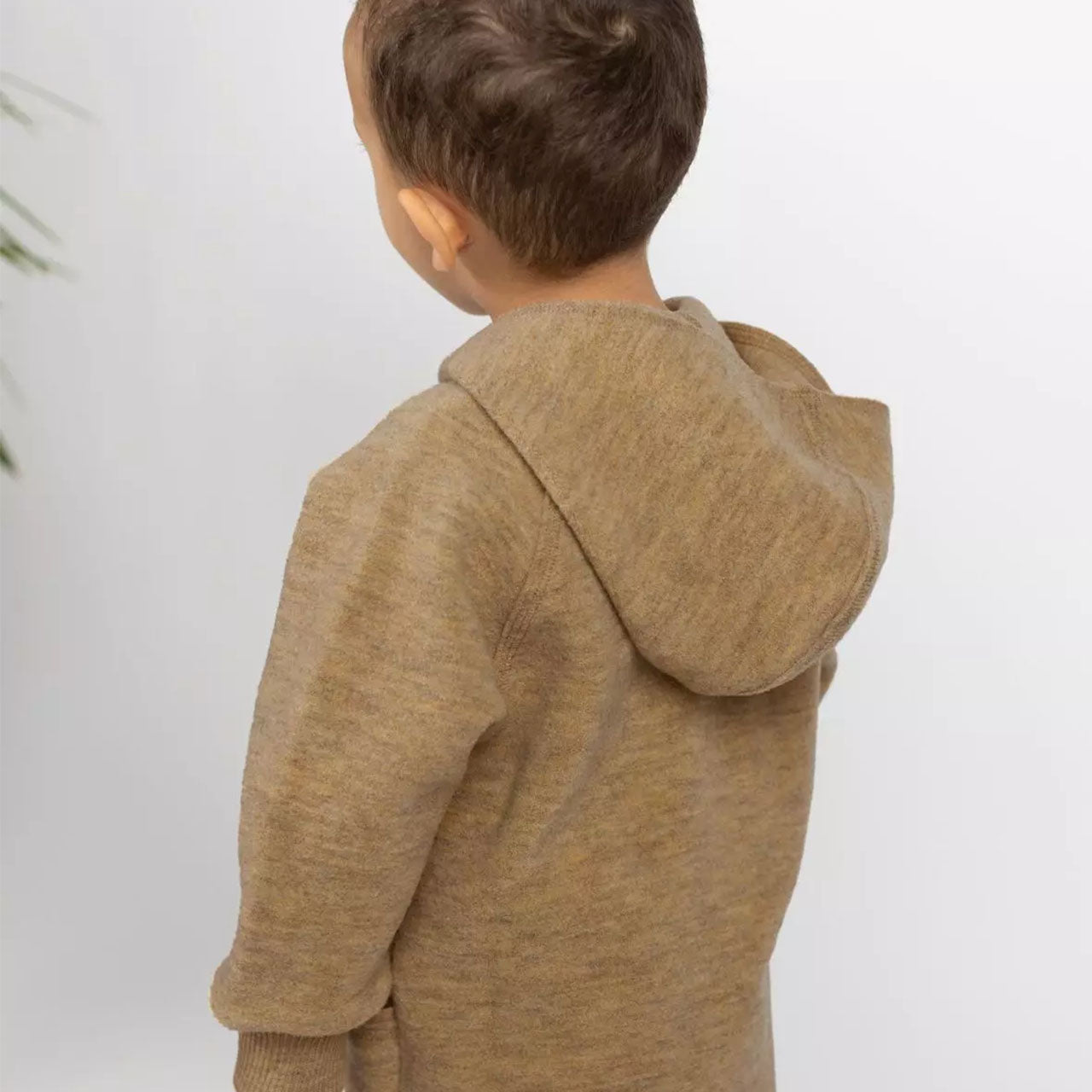 Engel Baby Jacke mit Kaputze und Reißverschluss aus Merinoschurwolle/Wollwalk
