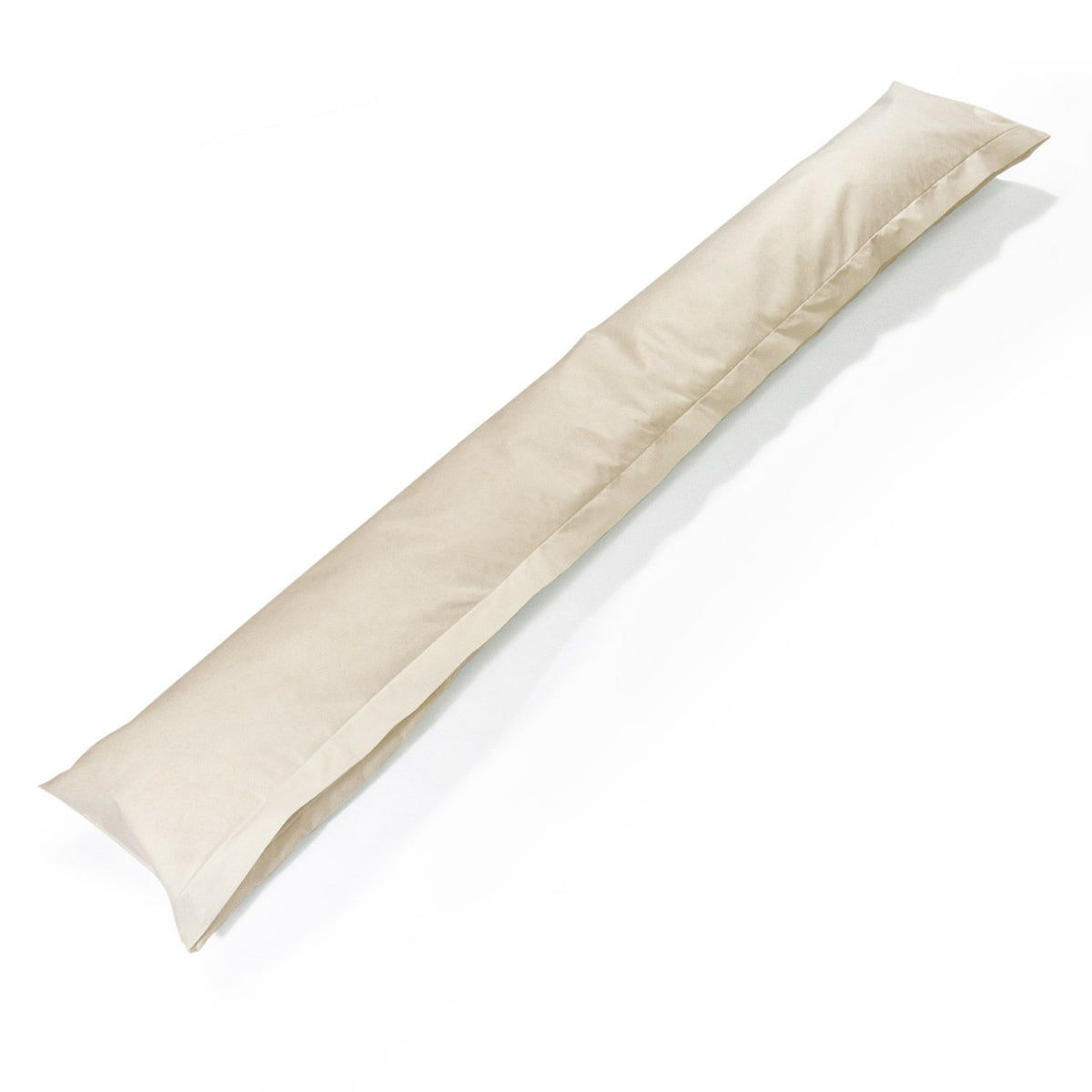 Softsan Bio Cotton Encasing für Seitenschläferkissen, beige, lange schmale Form in Schrägansicht