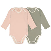 Lässig Cozy Colors Baby Langarm-Body aus Bio Baumwolle, 2er Pack