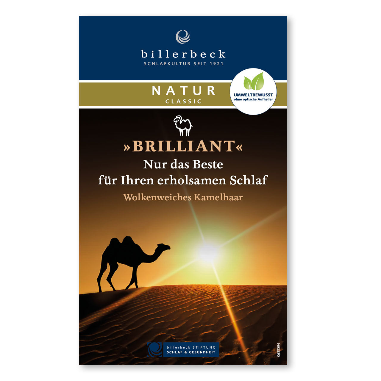 Billerbeck Brilliant Superlight Sommer-Bettdecke mit Kamelhaar-Füllung