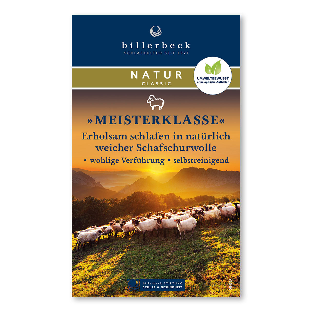 Billerbeck Meisterklasse Duoplus Herbst/Winter-Bettdecke mit Schafschurwolle-Füllung