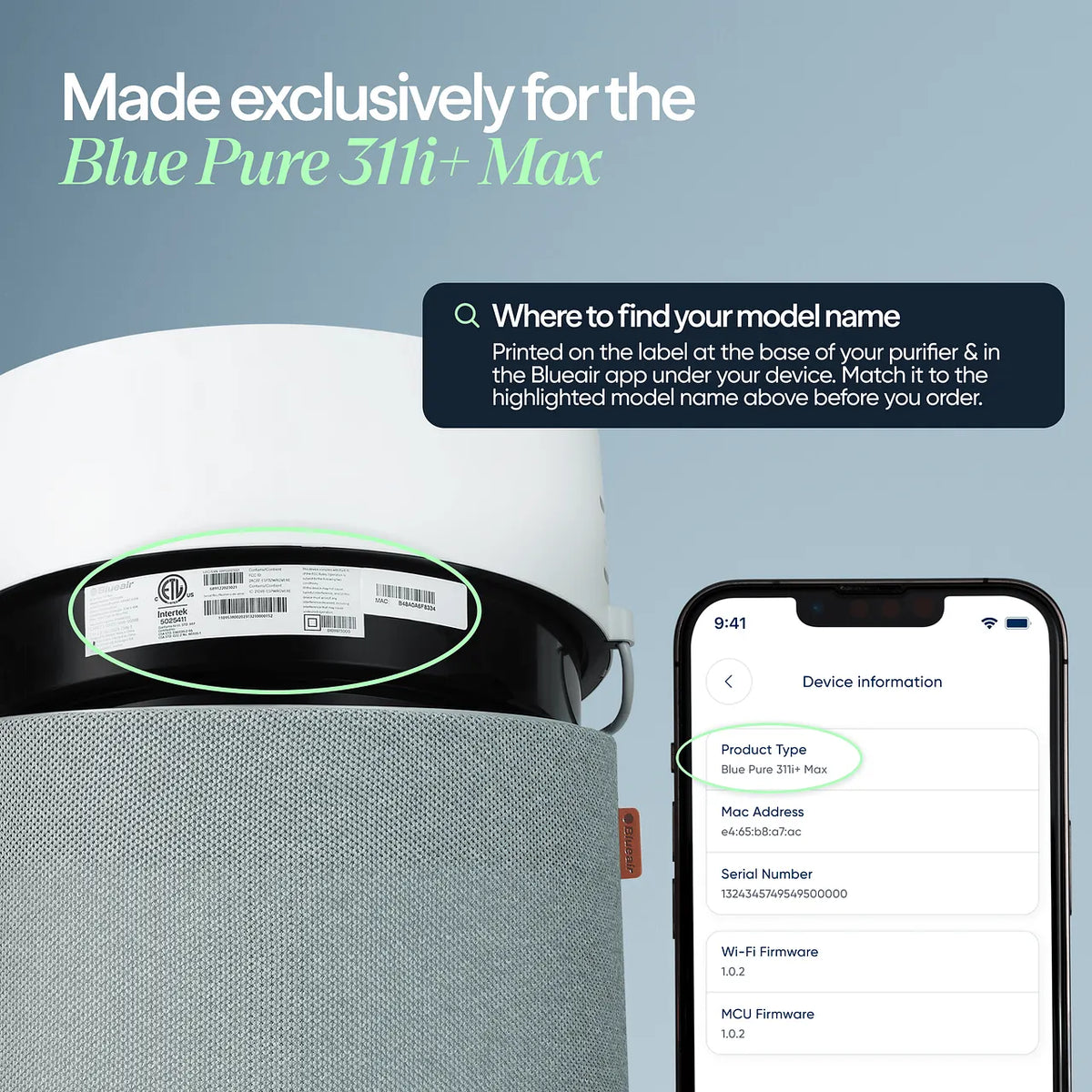Blueair Blue Max Pure 3350i (311i Max) Ersatzfilter
