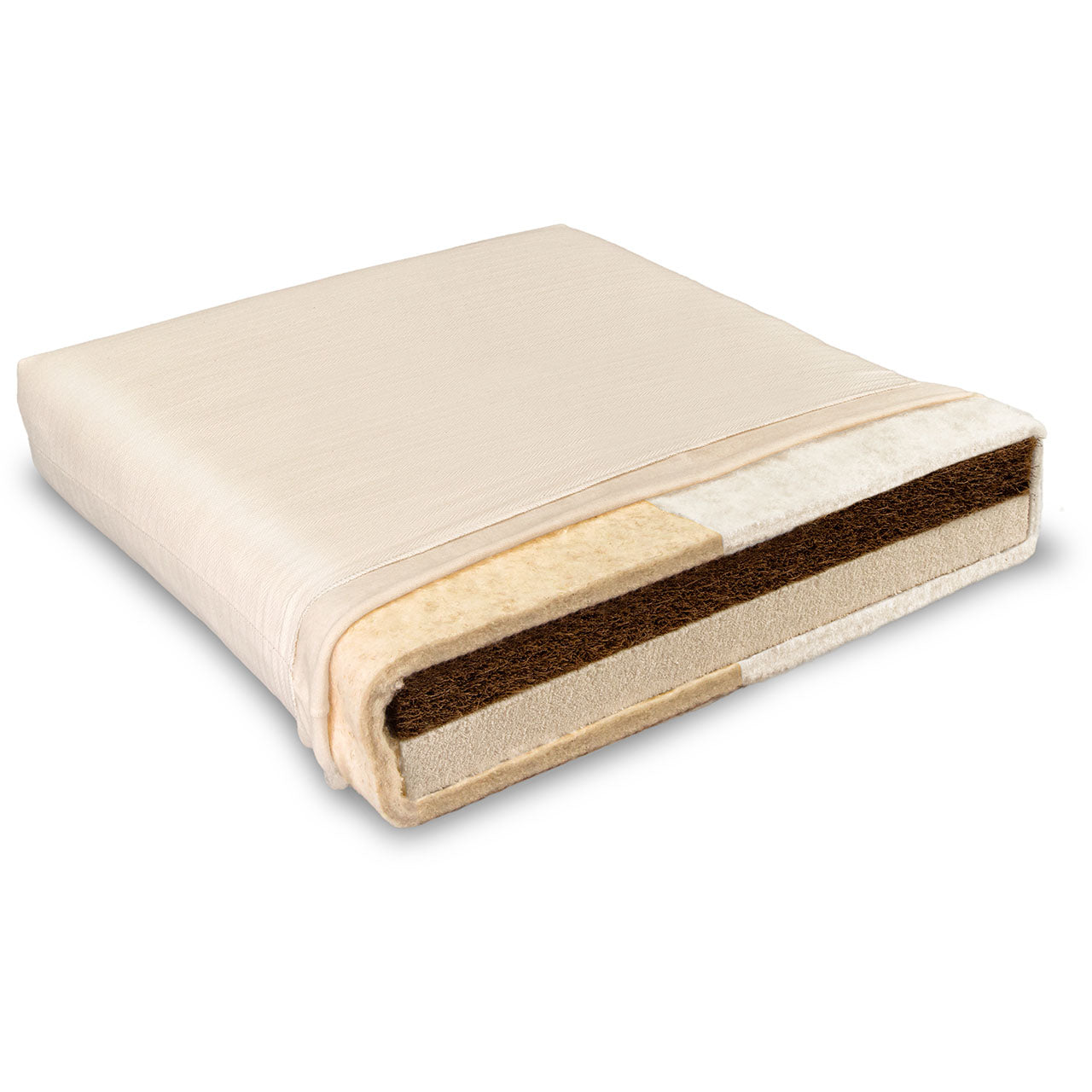 Baumberger Vario Naturlatex / Kokosfaser Öko Kindermatratze mit Bio Baumwolle / Schurwolle Bezug