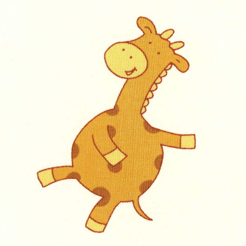 Cotonea Biber-Kissenbezug Giraffe