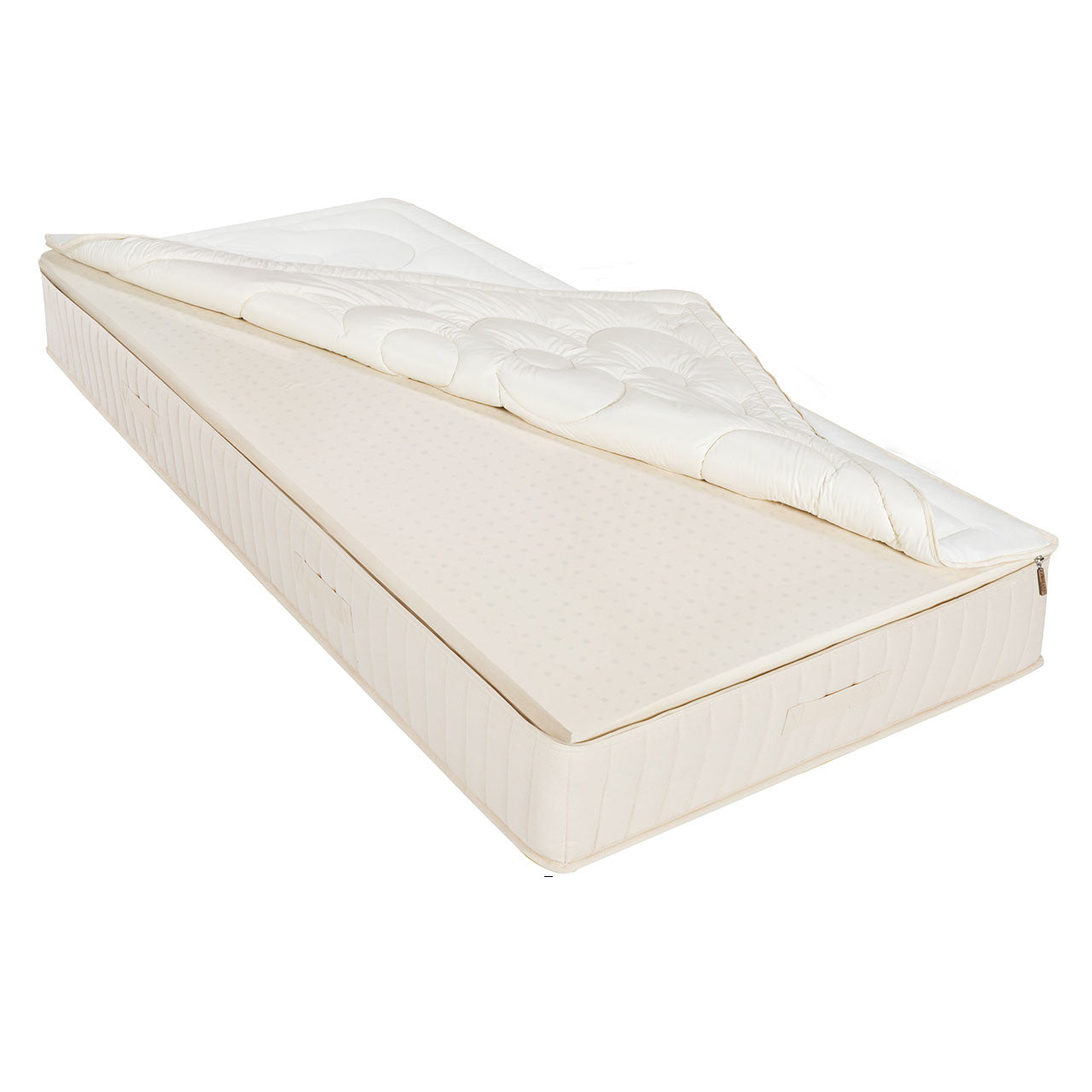 Prolana Mannar Superior Naturlatex Öko Matratze mit Bio Baumwolle Bezug