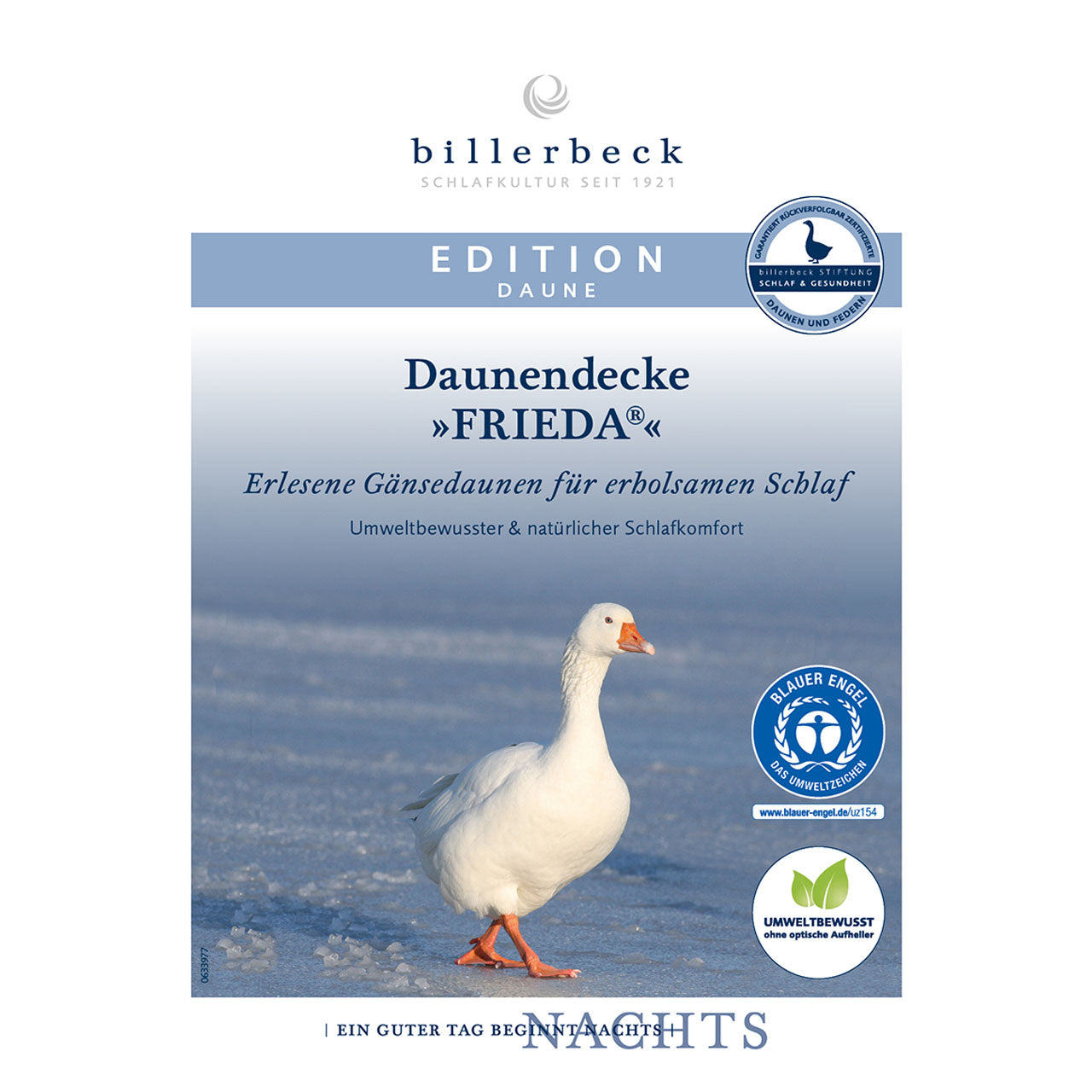 Billerbeck FRIEDA® Kissen mit Gänsedaunenfüllung
