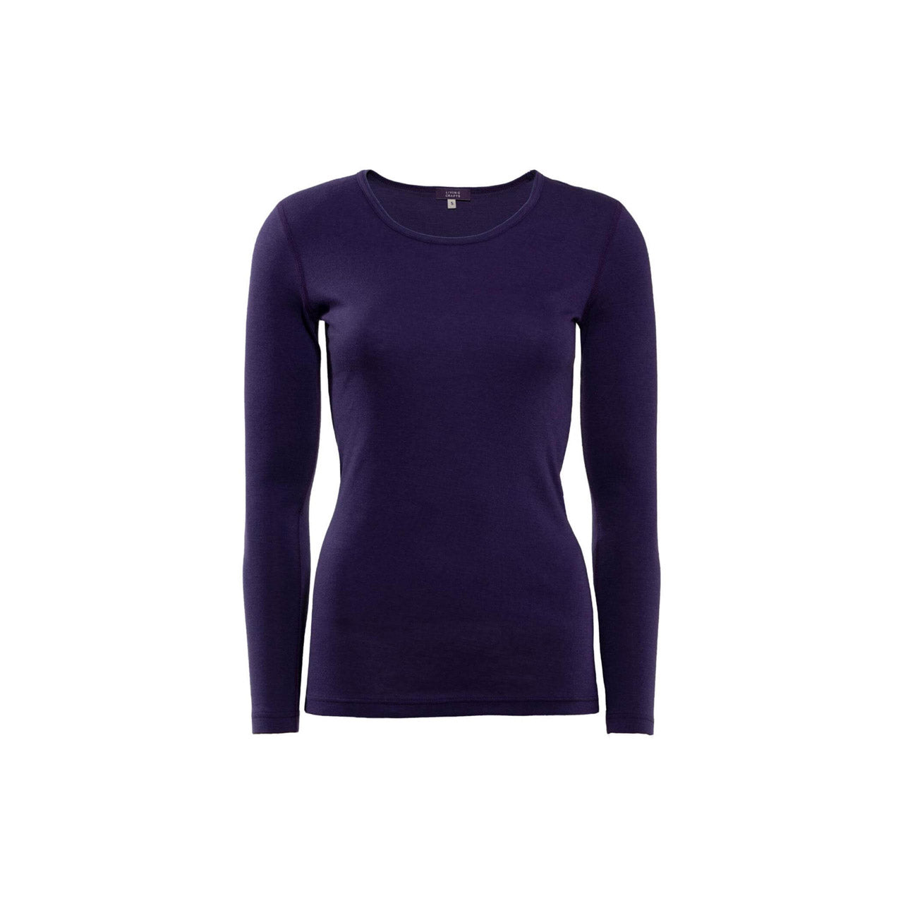 Living Crafts Bianca Damen-Langarmshirt aus Bio Wolle / Bio Baumwolle