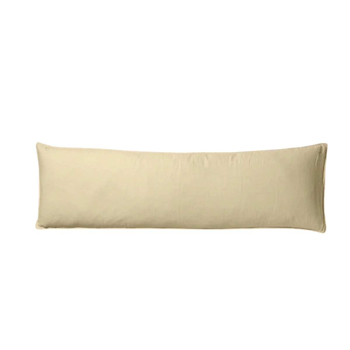 Suite702 bedMATE Leinen-Mix Kissenbezug in Creamy Yellow, Langkissen, Gesamtansicht
