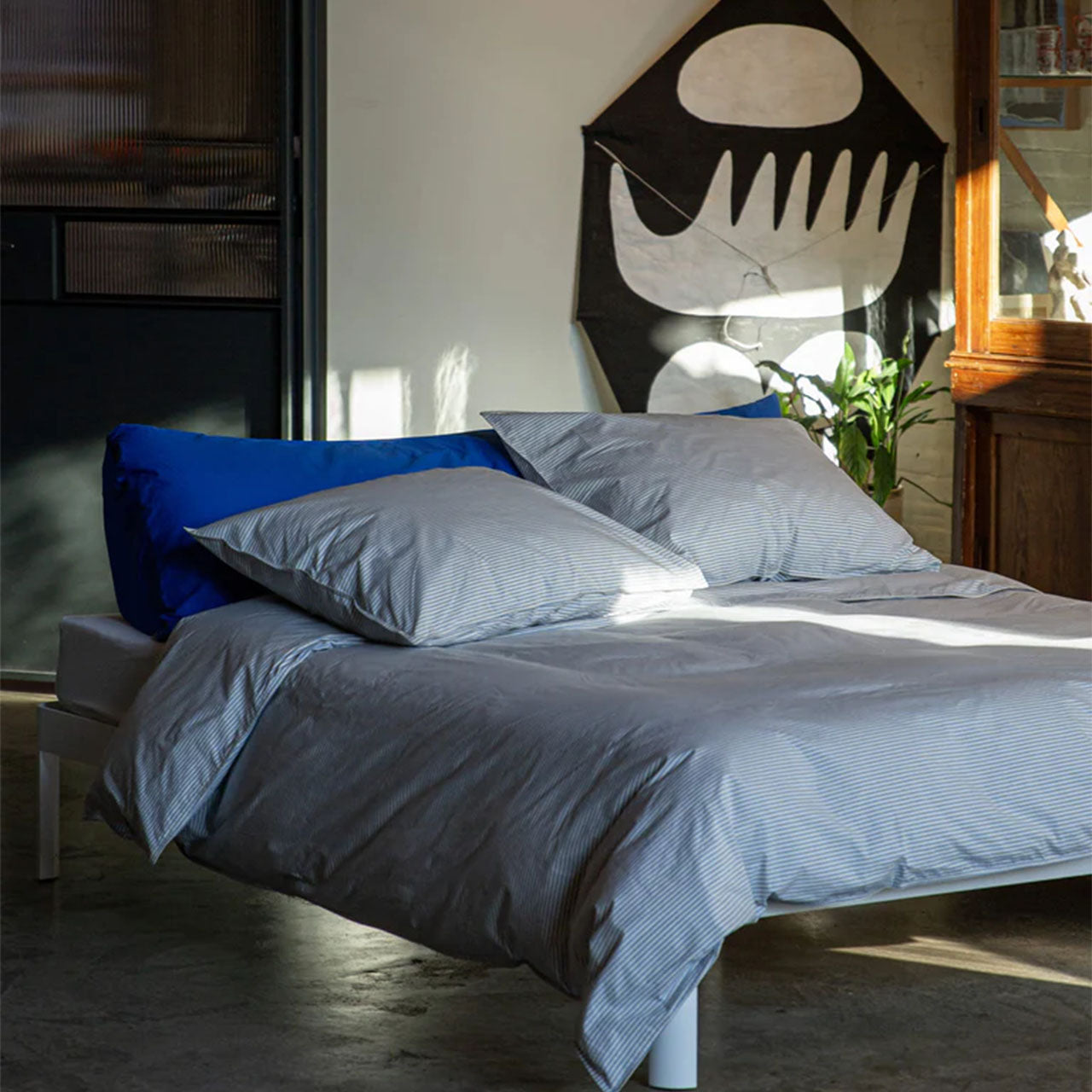 Suite702 Perkal Woven Stripe Bettdeckenbezug aus Bio Baumwolle